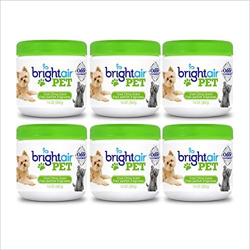 Bright Air Solid Pet Odor Eliminator, Cool Citrus Scent, 14 Oz Each, 6 Pack