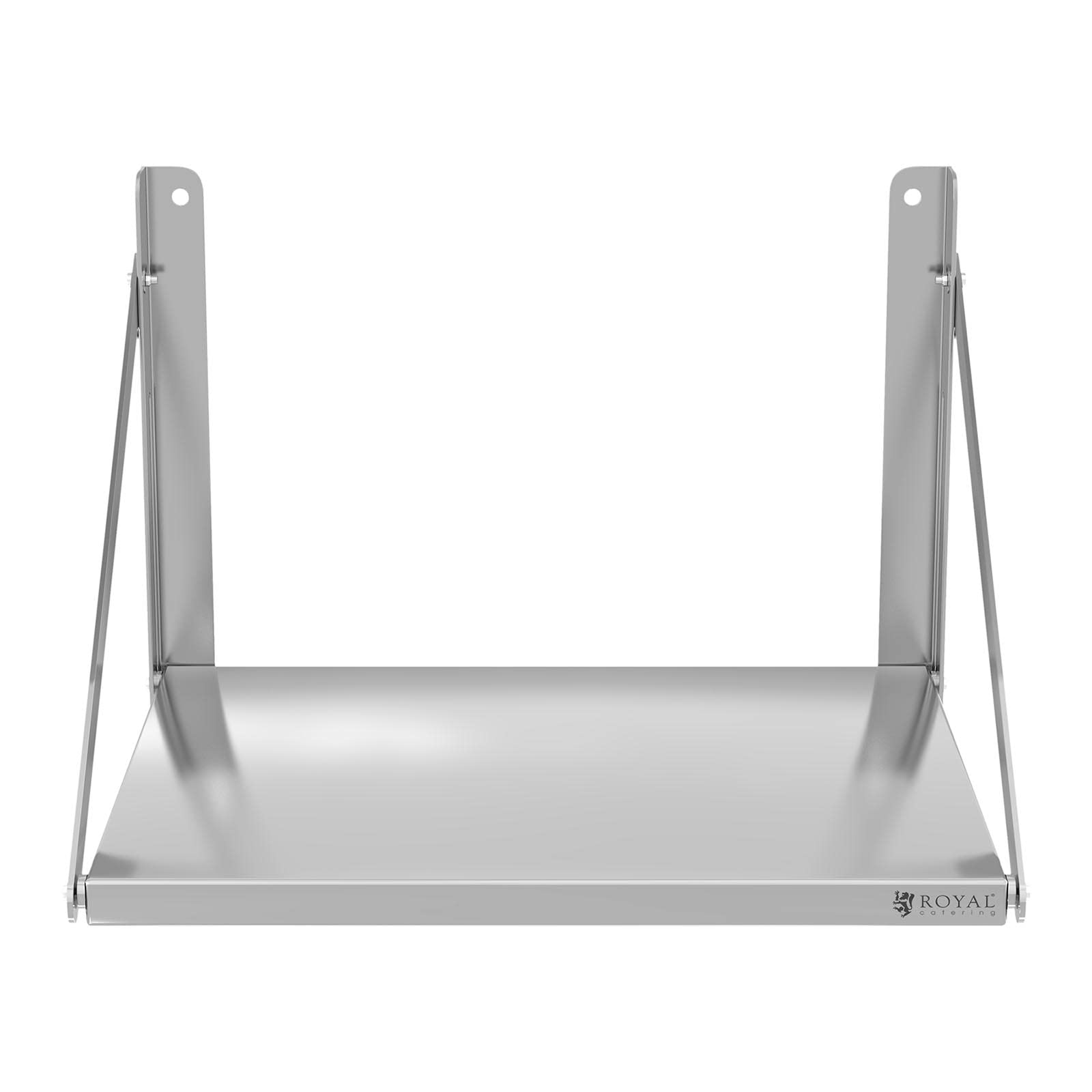 Royal Catering Mensola Pieghevole A Muro Ribaltabile Da Parete Ripiegabile RC-BFWS6045 (40 kg, 60 x 45 cm, Acciaio Inox)