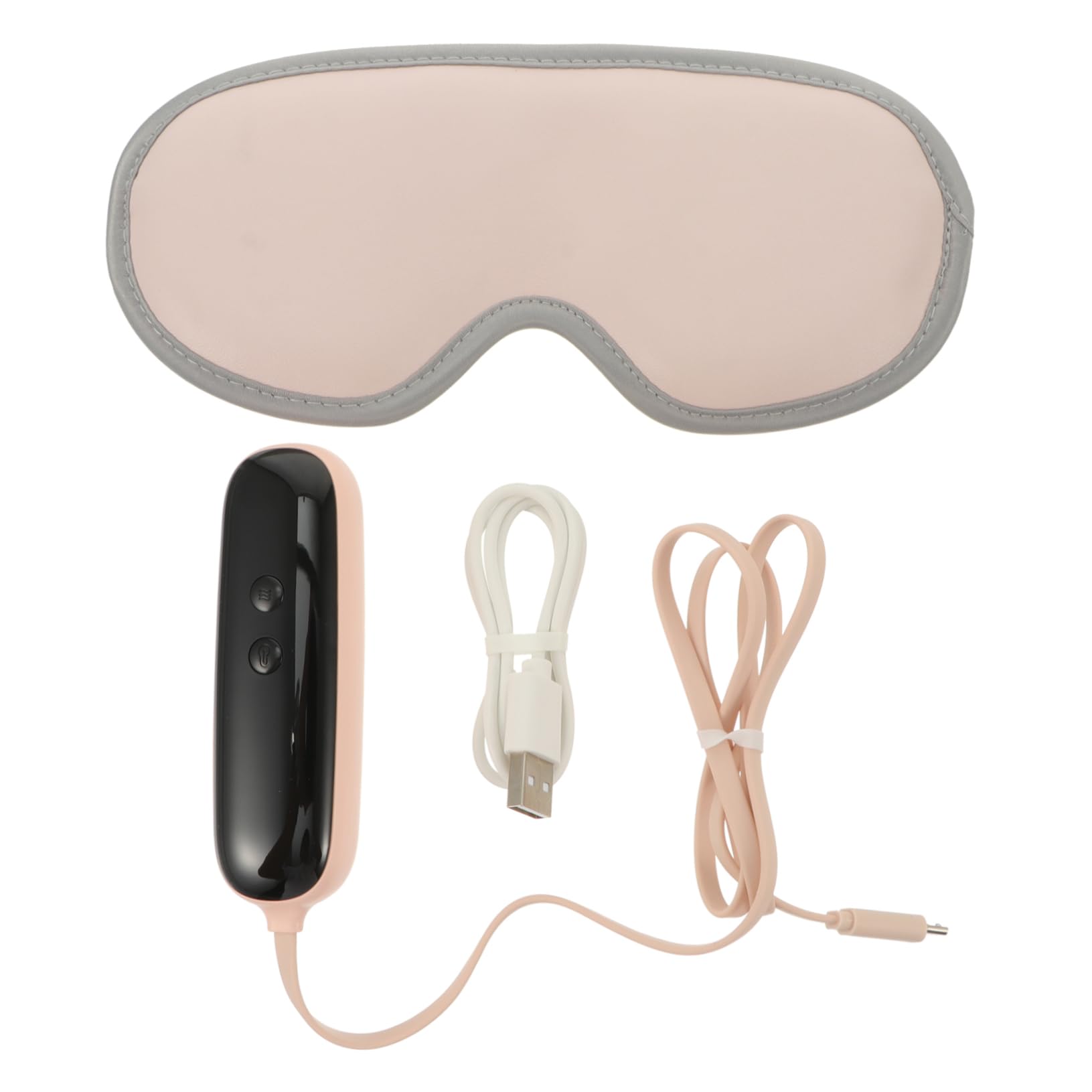BESTYASH 1 Pz Maschera per Occhi Riscaldante con Massaggio Copertura per Occhi Microfibra per Rilassamento e Notturno Rosa Design Portatile e Riscaldamento per Alleviare Fatica Oculare