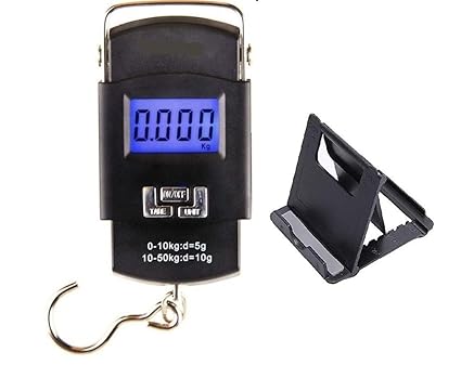 Ionix Electronics Digital Weight Machine for Luggage with Mobile Stand for Table and Bed,Luggage Weighing Machine Digital/Luggage Weighing Machine for Flight/Weight Machine Digital