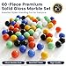 POPLAY 60PCS Glass Marbles Set, for Marble Board Game Chinese Checkers Board Game, 5/8Inch, 6 Colors