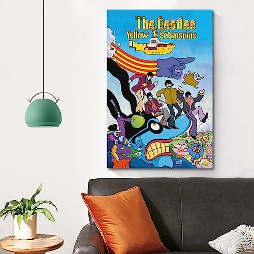 V BY N Poster vintage des Beatles sous-marin jaune – Décoration de chambre à coucher – 30 x 45 cm – Sans cadre - Les Beatles, Paul McCartney, John Lennon, RIngo Starr, George Harrison V BY N Poster vintage des Beatles sous-marin jaune - Décoration de chambre à coucher - 30 x 45 cm - Sans cadre – Image 5