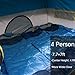 LOYEAHCAMP Tents 4 Person Camping Tent, Easy Setup Waterproof Family Tents for Camping, Portable Dome Tent for Outdoor Camping with Rainfly, Carry Bag Deepblue