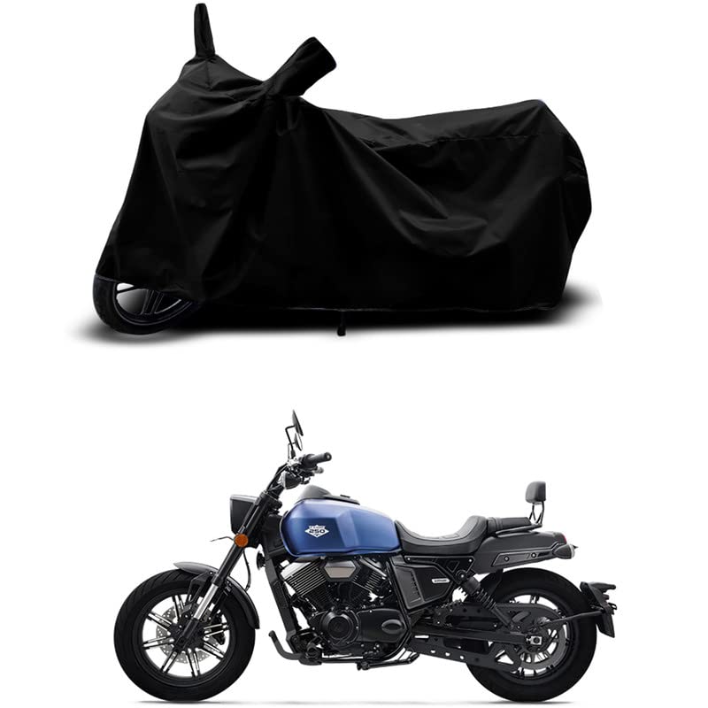 Image of 100% Scratchproof /UV-Rays /Heat Protection /Birds Dropping /Water Resistant /Dust Proof /Waterproof /Bike Scooty Two Wheeler Body Cover Compatible for K-Light 250V Matte New All Varient[Black]