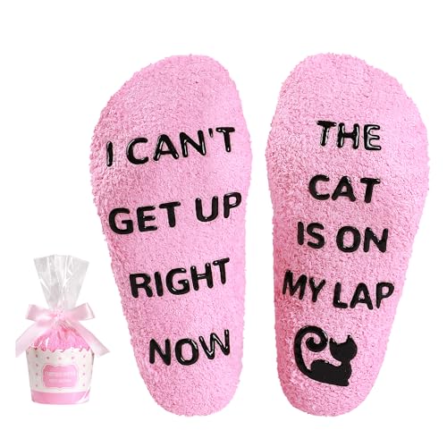 Gifts for women funny socks for cat lovers birthday present for her girls mum ladies wife daughter warm gift