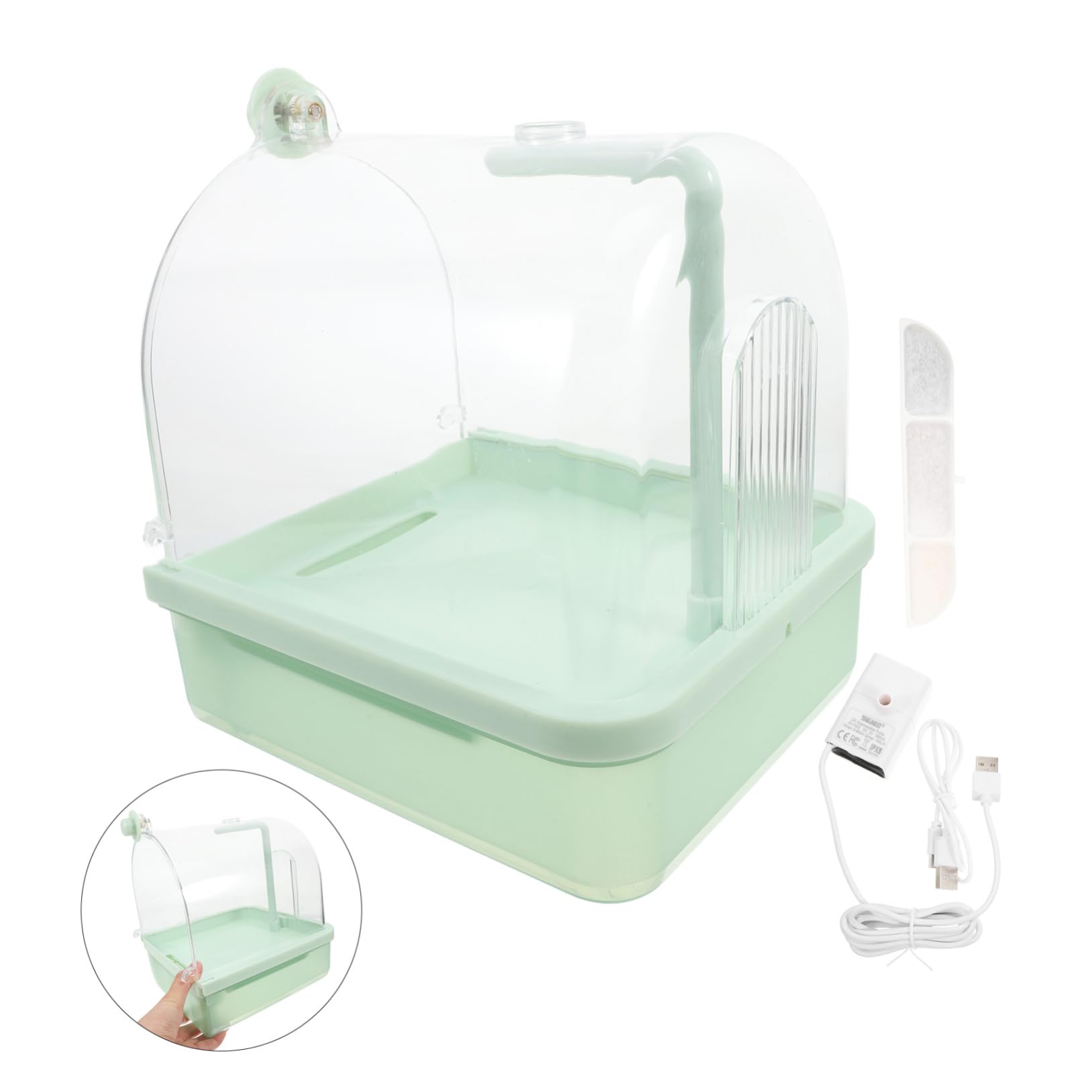 Genérico Bañera Automática para Loros Jaula para Loros Toldo para Loros Pequeños Nido para Pájaros para Loros Pequeños Loro Pequeño para Exteriores Loro Pequeño Pájaro Loro Pequeño