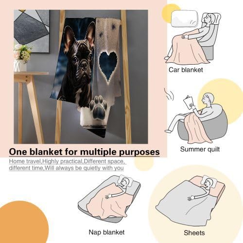 Couverture Polaire 240 x 260 Animal Chien, Couverture Polaire Grande Taille 240x260 cm | Usage Multiple comme Couette d'Appoint, Assure Une Protection Contre Le Froid D95