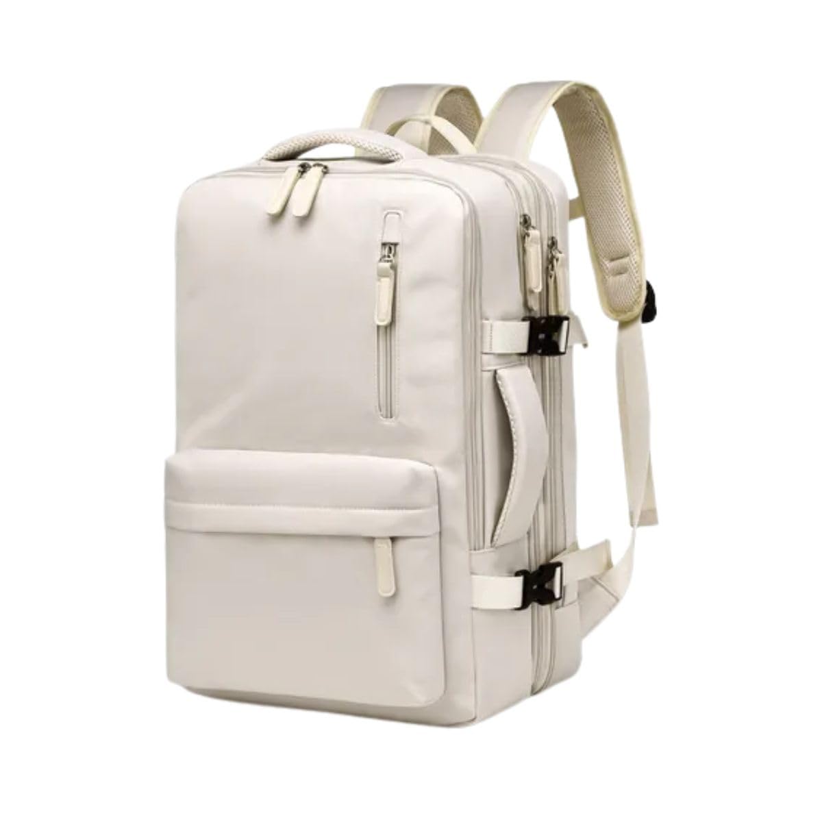 Carry on Travel Laptop Backpack for Women Men, Flight Approved,Backpack, Hiking Outdoor Sports Rucksack Casual Daypack Bag Backpack, Beige Simple