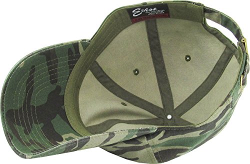 Kb-Low Cam Classic Cotton Dad Hat Adjustable Plain Cap. Polo Style Low Profile (Unstructured) (Classic) Camouflage Adjustable #TOP5