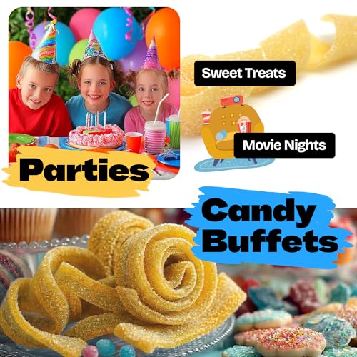 Sour Belts Candy - Mango Candy Sour Strips - 1.3 Lb Sour Candy Bulk - Super Sour Tape Candy - Sour Strips Candy - Peanut Free - Great as Movie Theater Candies for Kids - image 7