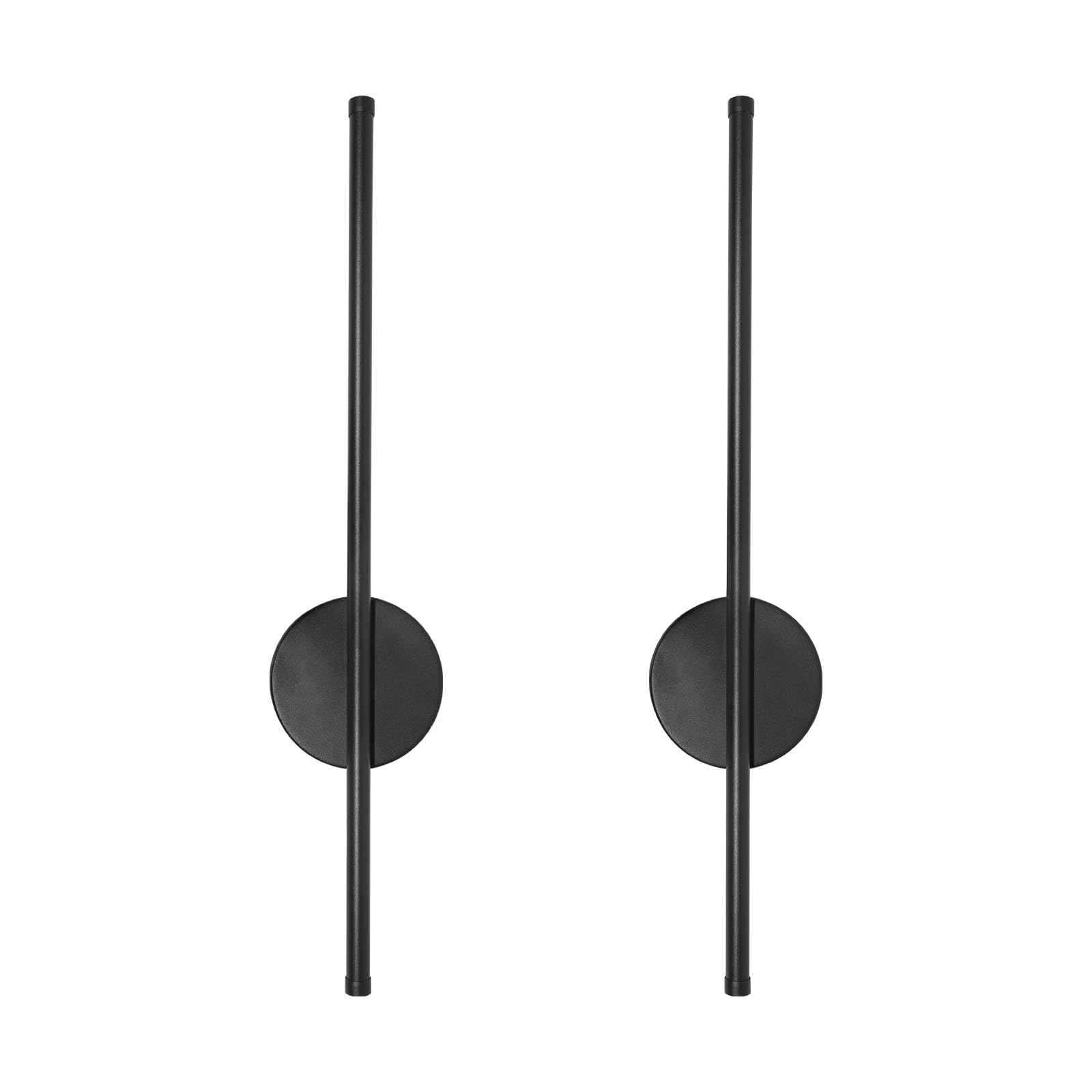 Ketom Lot de 2 Applique Murale Intérieure Rechargeable, Lampe Murale Sans Fil Noir, Luminaire Mural avec Télécommande, 3 Températures de Couleur & Dimmable, Minuterie