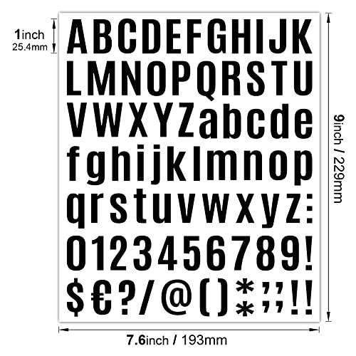 810 Pieces 10 Sheets Vinyl Letter Stickers, Self-Adhesive Decals For Mailbox, Signs, Window, Door, Cars, Trucks, Home, Business, Address Number, Lockers (1 Inch, 10 Black Set) #TOP1