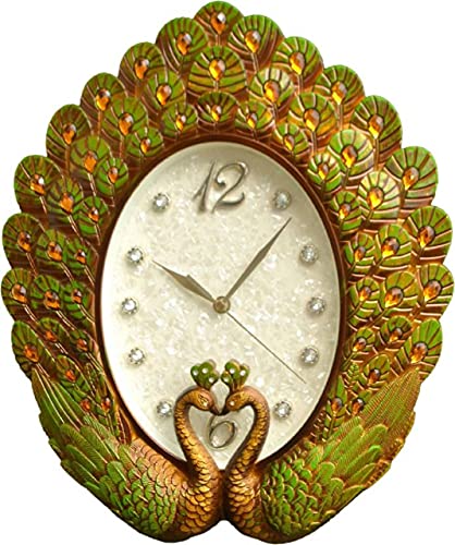 Circular Analog Plastic Wall Clock haizhixing-6568Olive