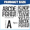 9 Sheets Large Letter Stickers, 4 Inch Black Vinyl Sticker for Bulletin Board, Poster Board, Mailbox, Scrapbooking, Waterproof Alphabet Stickers Self-Adhesive Letter Decal for Home Party Decor #1