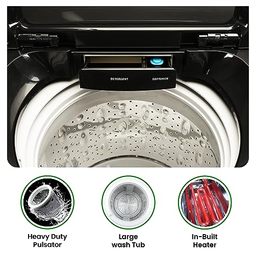Image of NU 8 Kg Fully Automatic Top Load Washing Machine with Soft Close Premium Toughened Glass Lid (WFTLM80GD, Inox Grey)