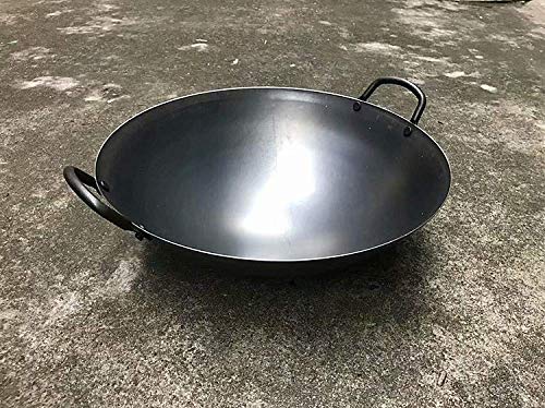 Wok de hierro fundido artesanal con recubrimiento antiadherente 60 cm miniatura 3