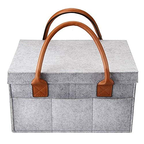 ubersweet® Imported 2X(Car Caddy Organiser, Baby Diaper Caddy, Nappy Organiser Grey Basket Stro G1F7_121400-image-38