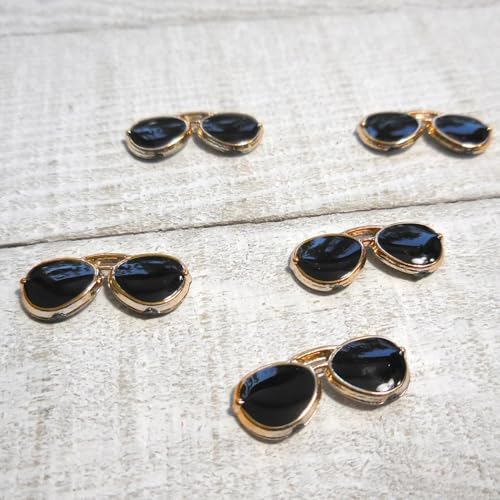 Miniature Sunglasses Cabochon, Flat Back Cabochon Sun Glasses, Aviator Sunglasses, Dollhouse Miniature Sunglasses, Summer Beach Miniatures, Fairy Garden Accessory (20PCS)2
