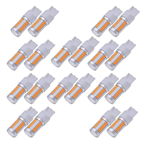 Ampoules LED 7440 T20 Jaune 900 Lumens à Haute Luminosité pour Clignotants Puissants