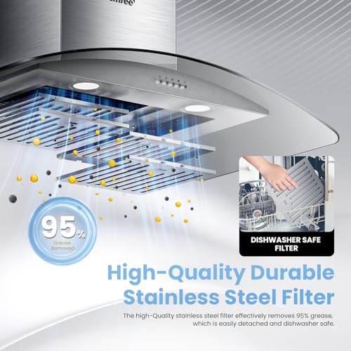 COMFEE' CVG36W8AST V71 Rangehoods, 36 inch, Stainless Steel