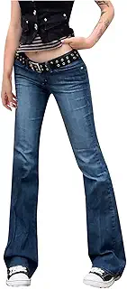 [JZYBHL] ジーンズ レディース スキニー 大きいサイズ フレアパンツ デニム ローライズ 夏 ストレッチ ジーパン 美脚 おしゃれ 韓国 デニムパンツ カジュアル ストリート 薄手 ズボン ロング 体型カバー 通勤 通学 柔らかい ボトムス