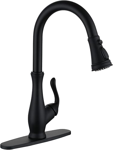 3-Function Single-Handle Pull-Down Spout Kitchen Faucet - Streamline Your Kitchen Tasks with Versatile Water Flow Options