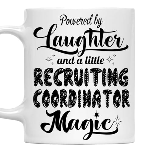 MONIZILUCKY Recruiting Coordinator Mug, Powered By Laughter And Job Magic