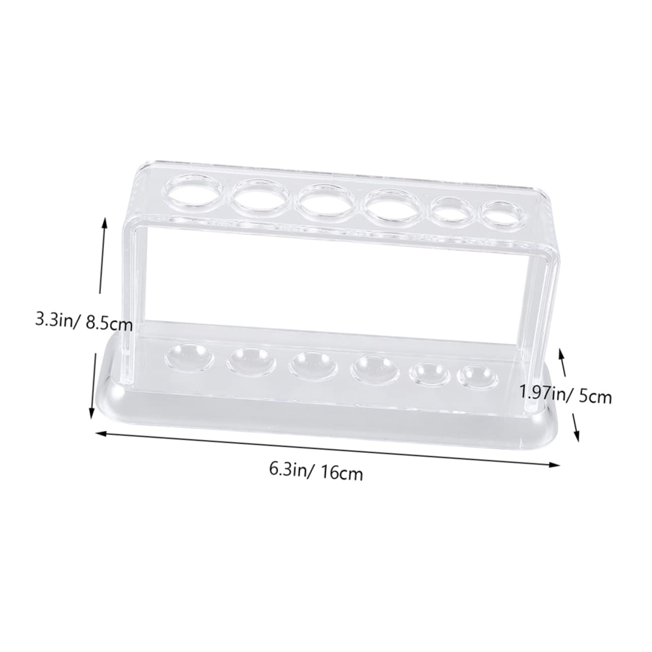 Cabilock 3Pcs Transparent Plastic Test Tube Rack Laboratory Tube Shelf Organizer Lightweight Design for Easy Portability for Centrifuge Tubes and Experiments