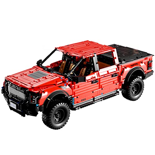 HYZH Technik Bausteine Geländewagen Bausatz für Ford F-150 Raptor, 3249 Klemmbausteine 1/8 Technik Offroader Konstruktionsspielzeug Kompatibel mit Lego Technic Cover