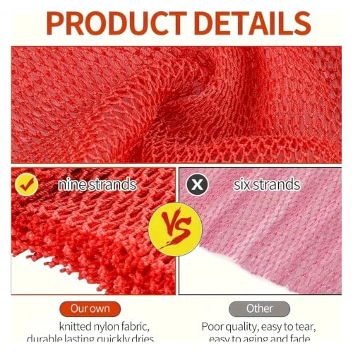 Red de baño de esponja rosa melocotón para tu rutina de relajación y spa en casa 3