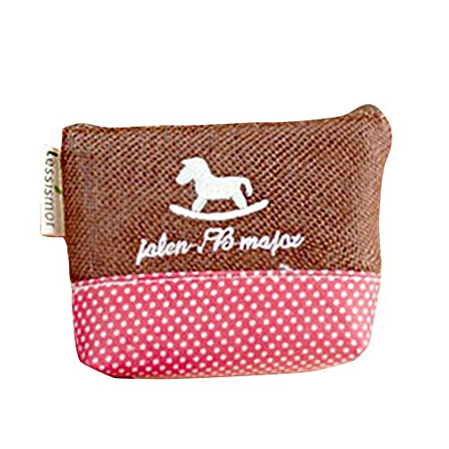 Preisvergleich Produktbild jingyuu 1 Stück Leinen Mini Schlüssel Brieftasche Münztüte Aufbewahrungstasche Geldbeutel Täschchen Kosmetik Make-up Tasche für Speicherschlüssel, Geld, Make-up 10.3 * 7.8 * 3cm