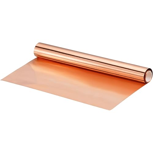uxcell Copper Sheet Roll 3500mm x 300mm x 0.02mm, 99.9% Pure Copper Strip Copper Flashing Metal Foil Plate for Electricity DIY Projects (Multiple Sizes)