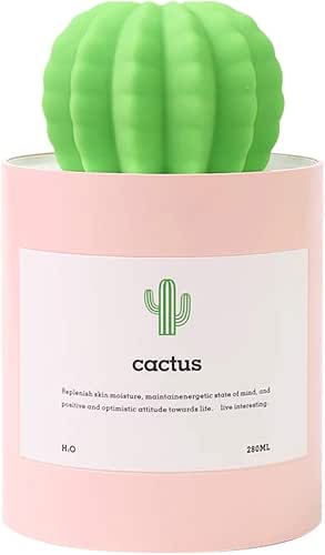 Mini Humidifier, 280ml USB Cool Mist Portable Cactus Air humidifier,