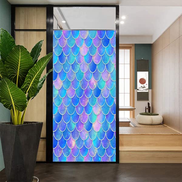 Vinilo de ventana escalas sirena colorido 35.4x78.7 pulg miniatura 5