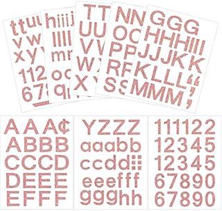 202 Pieces Self-Adhesive Vinyl Letters Numbers Kit, Mailbox Numbers Sticker for Mailbox, Signs, Window, Door, Cars, Trucks, Home, Business, Address Number (White,1 Inch)