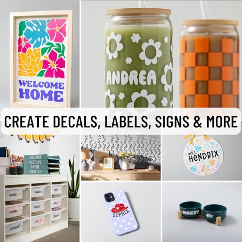 Image of Cricut Maker 4 Vinyl Cutting Bundle - Smart Cutting Machine with Rainbow Smart Adhesive Vinyl Rolls & Tools for Decals, Labels & DIY Projects
