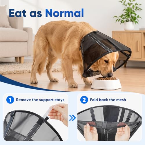 Image of Dog Cone Collar Soft Liner to Stop Licking Surgery Recovery Alternative