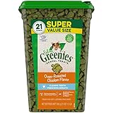 Greenies Feline Natural Dental Care Cat Treats Oven Roasted Chicken Flavor, 21 oz. Tub