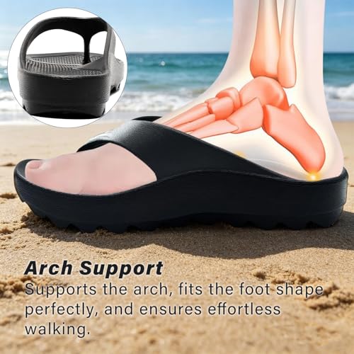 Image of Women Arch Support Flip Flops EVA Thong Sandals