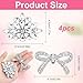 4 Pcs Rhinestone Shoe Clips for Women Dress Shoes, Fashion Brilliant Crystal Shoe Decor Heel Clip Decorative Bow Shoe Charms Detachable Buckles DIY Craft Wedding Party Accessories for Birthday New Year Gift for Mother