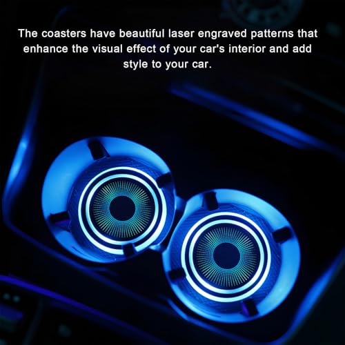 Sun Walker 2PCS Luces LED para Portavasos de Carro miniatura 4