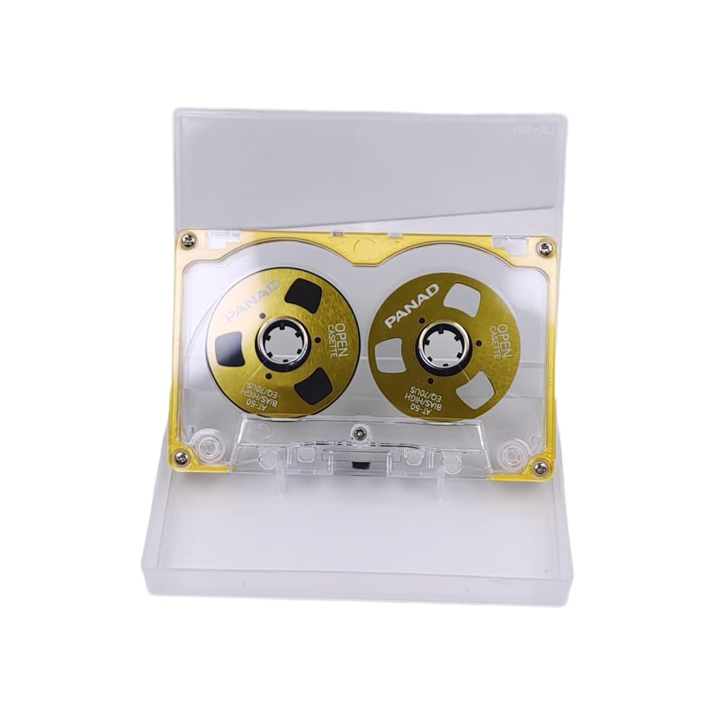 Ijsdnvjndx Gold Blank Tape Disk 55 Minutes Double-Sided Metal Open Disk Reel-To-Reel Blank Cassette Tape Disk B