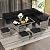 Tangkula 7 Pieces Patio Dining Furniture Set, Outdoor PE Rattan Sectional Sofa Set with Soft Cushions, Ottomans and Tempered Glass Table, Wicker Conversation Set (Mix Gray + Black)