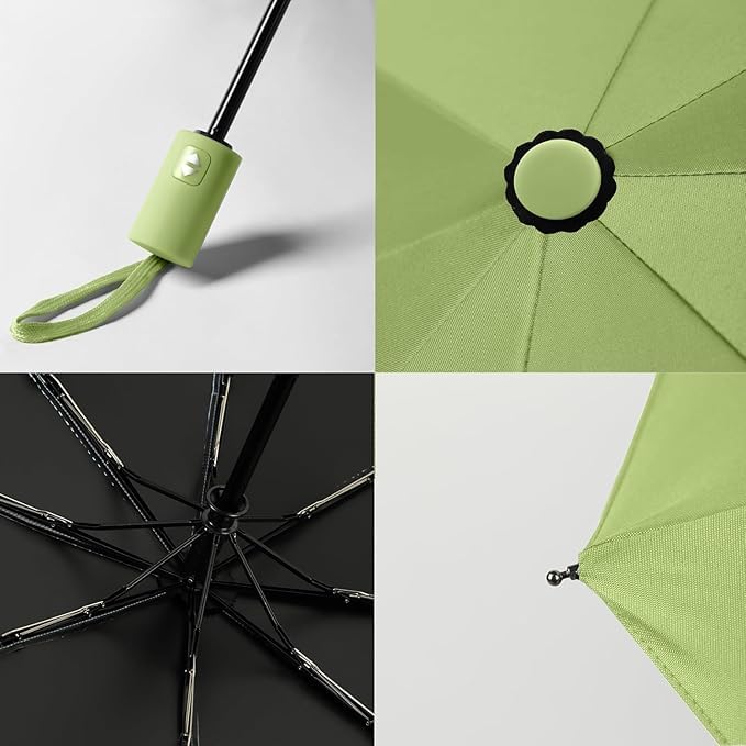 Image of TEKCOOL Umbrella, UV Big Size Umbrella for Sun Protection Rain Windproof Strong Large 3 Fold For Men Women Kids Boys Girls Perfect & Stylish Windproof & Compact''