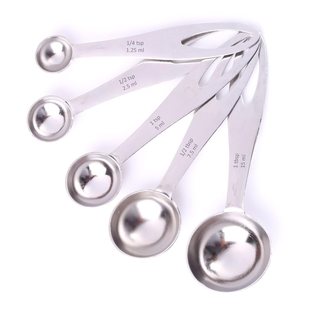 Wonderchef Ambrosia Stainless-Steel Measuring Spoons with 5 Engraved Measurements | 1.25ml, 2.5ml, 5ml. 7.5ml, 15ml | for Dry or Liquid Ingredients | Precise Cooking and Baking | 1-Year Warranty-picture-28