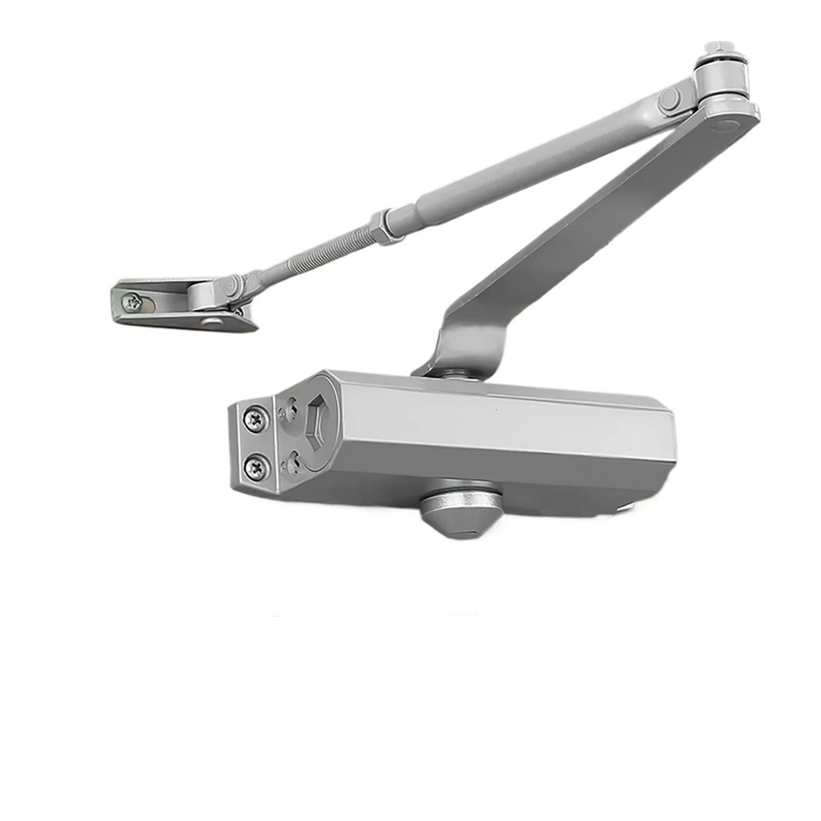 Chiudiporta automatico con buffer idraulico | Chiudiporta con chiusura ammortizzata silenziosa regolabile adatto(Positioning Silver L)