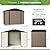 Greesum 8x6FT Outdoor Storage Shed, Utility Tool Shed with Sloping Roof, Metal Storaged Garden Shed with Door & Lock for Patio Storage, Brown