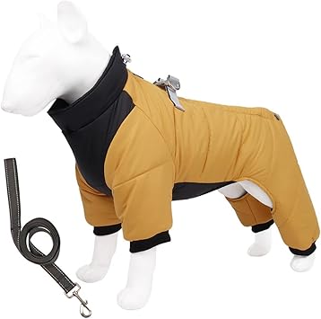 Amazon ペット 犬服 一体型綿入れを牽引する 背中開き撥水ダウン風ジャケット 犬 ベスト 綿服コート 猫 小型犬 中型犬 服 お散歩 軽量 着脱簡単 秋 冬 防寒 防水ジャケット 暖かい ペット服 S イエローb Gdgg コート ジャケット 通販