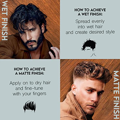 100K Matte Clay, Hair Wax For Men with Medium Hold, Curly Hair Products with Low Shine, Gifts for Men for Control & Definition, Deep Matte Textured Finish Easy Application Hair Clay - 100g - Image 7