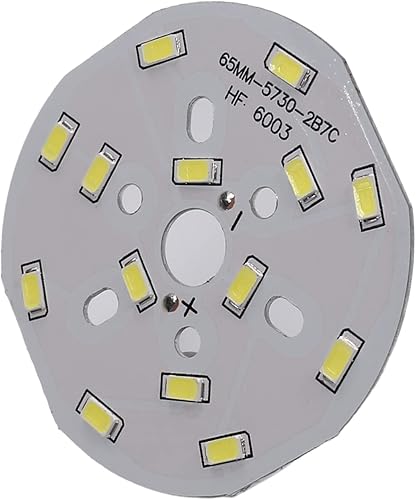 Bettomshin 1 unids LED chip módulo 5730 COB circular 7 W 300 mA aluminio puro blanco 6500 K alta potencia lámpara reflector 2.56 pulgadas diámetro